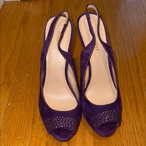 Nine West Deep Purple Slingback Heels
